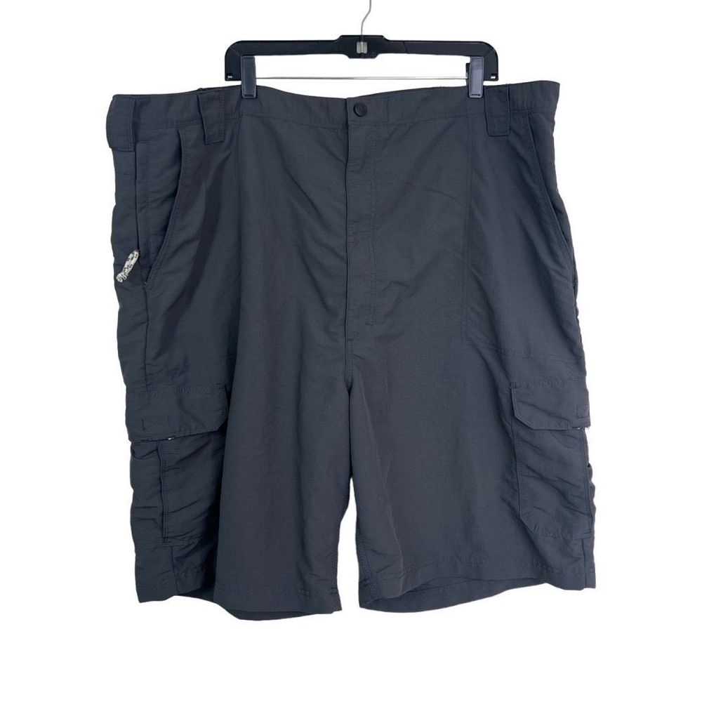 Wrangler Mens Size 48 Waist Gray Nylon Cargo Shorts 7 Pockets Short Pants